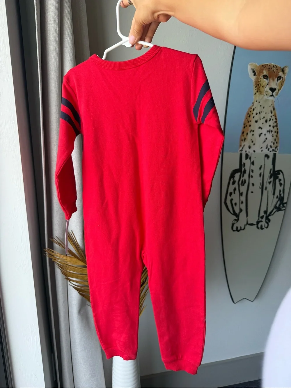CARTER’S Puff Letter More Hugs French Terry Long-Sleeve Jumpsuit 12M